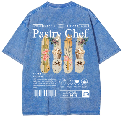 Pastry Chef Unisex Fit Washed T-Shirt