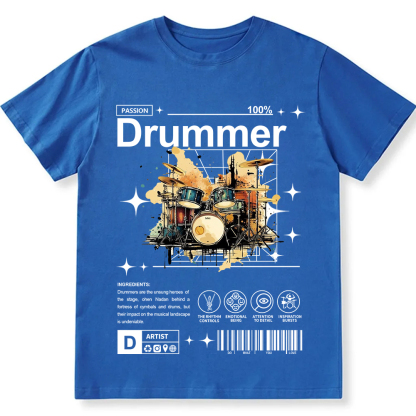 Drummer Unisex Fit Cotton T-Shirt wearishow