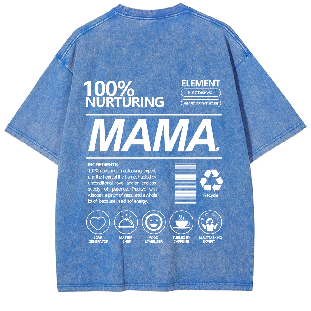 Mama Unisex Fit Washed T-Shirt