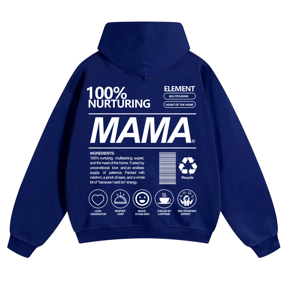 Mama Unisex Solid Color Hoodie wearishow