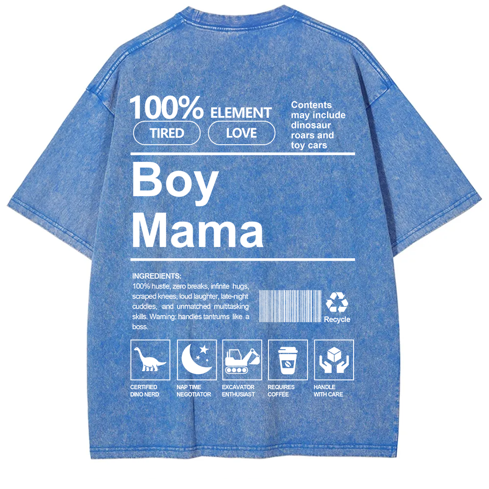 Boy Mama Unisex Fit Washed T-Shirt