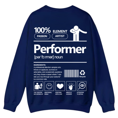 Performer Casual Crewneck Sweatshirt wearishow