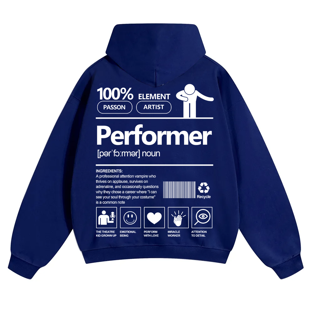Performer Unisex Solid Color Hoodie wearishow