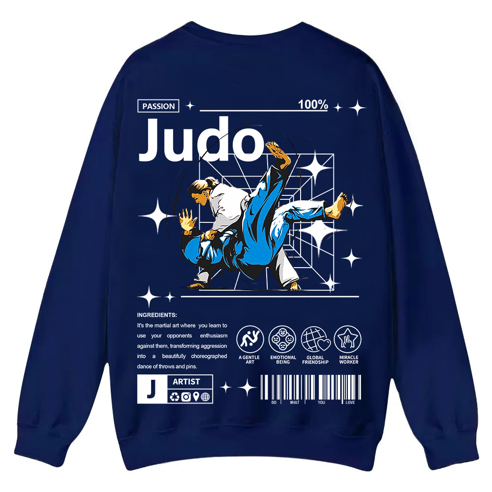 Judo Casual Crewneck Sweatshirt wearishow