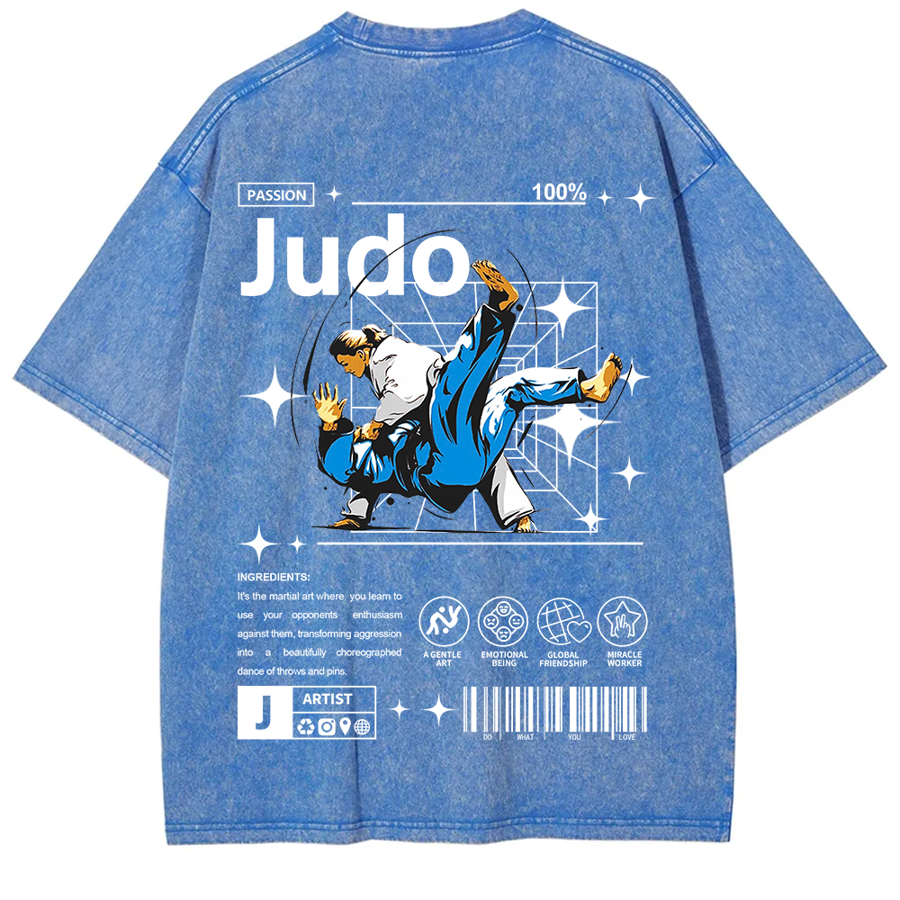 Judo Unisex Fit Washed T-Shirt