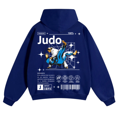 Judo Unisex Solid Color Hoodie wearishow