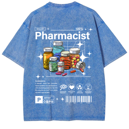 Pharmacist Unisex Fit Washed T-Shirt