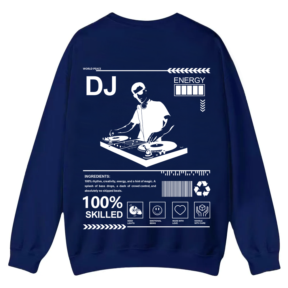 DJ Casual Crewneck Sweatshirt wearishow