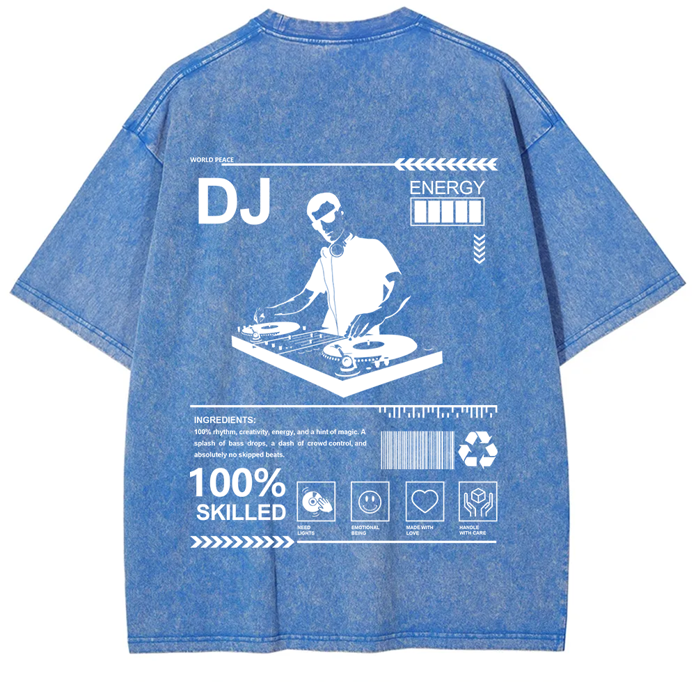 DJ Unisex Fit Washed T-Shirt