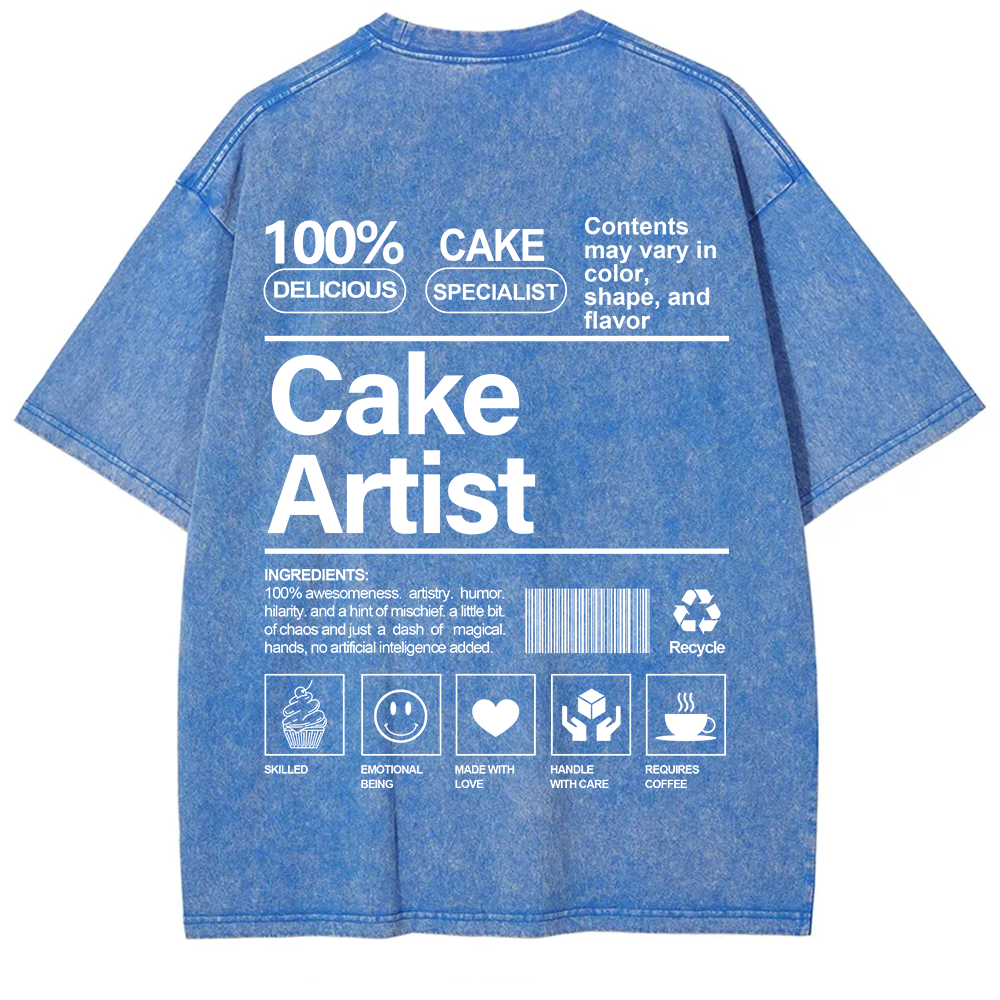 Cake Artist Unisex Fit Washed T-Shirt
