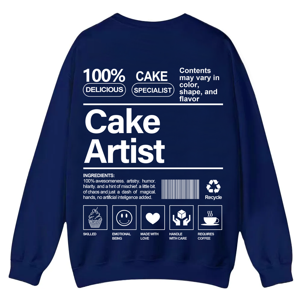 Cake Artist Casual Crewneck Sweatshirt wearishow