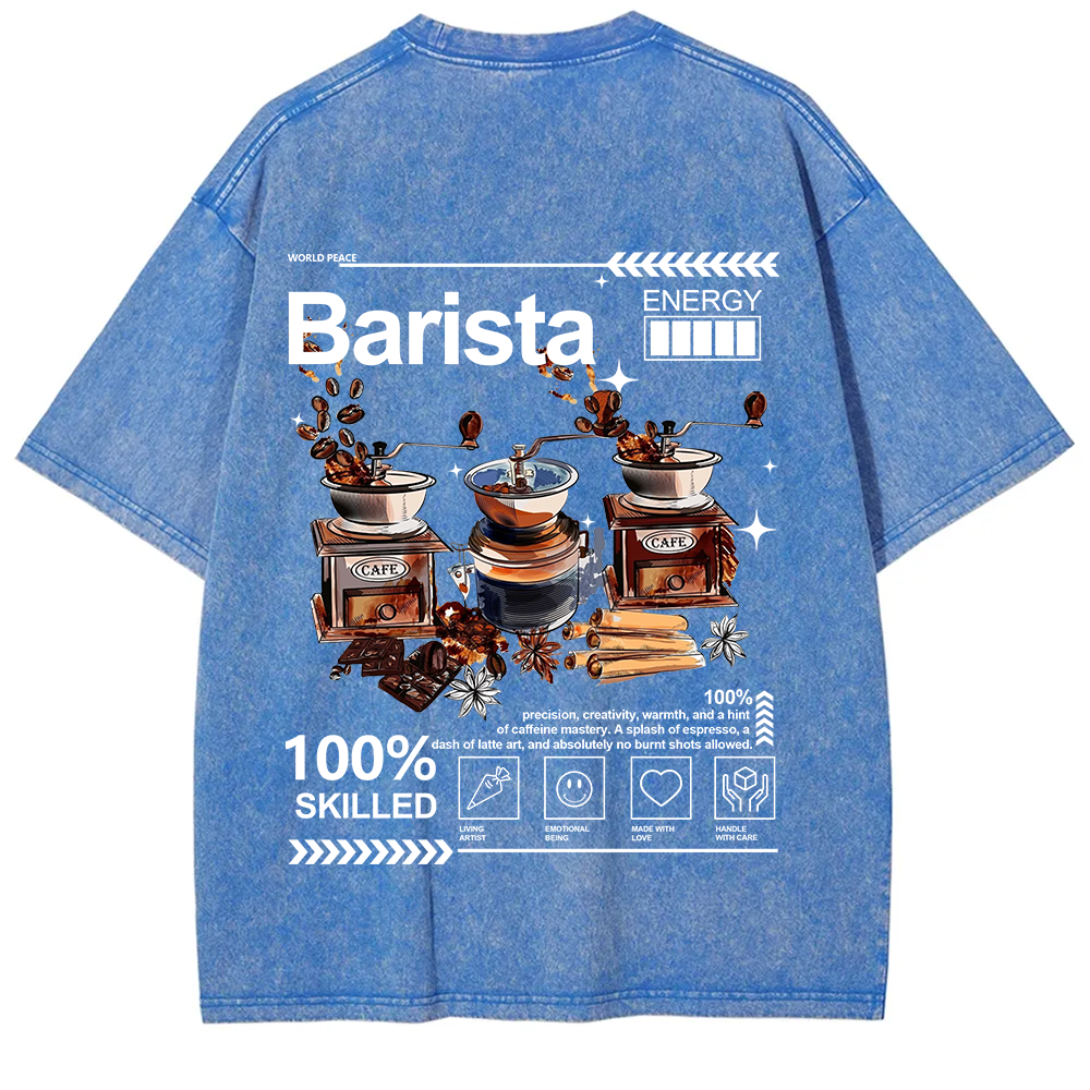 Barista Unisex Fit Washed T-Shirt