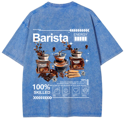 Barista Unisex Fit Washed T-Shirt