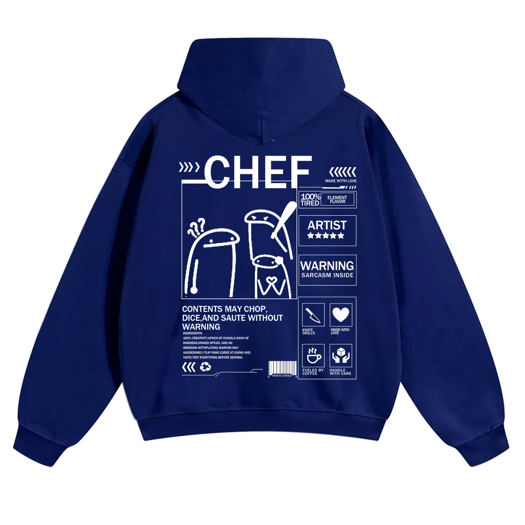 Chef Solid Color Unisex Hoodie