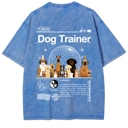 Dog Trainer Unisex Fit Washed T-Shirt