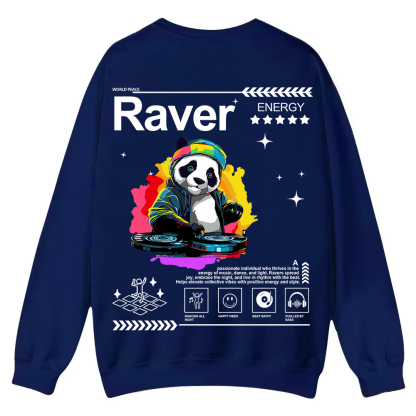 Raver Casual Crewneck Sweatshirt wearishow