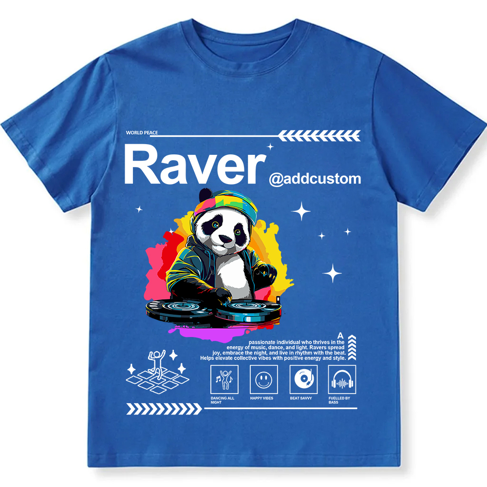 Addcustom Raver Unisex Fit Cotton T-Shirt wearishow