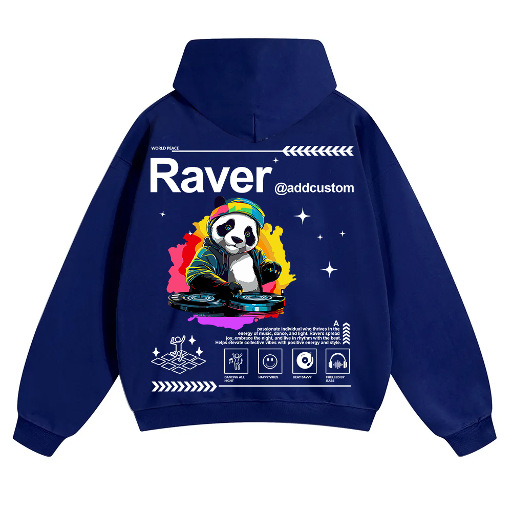 Addcustom Raver Unisex Solid Color Hoodie wearishow