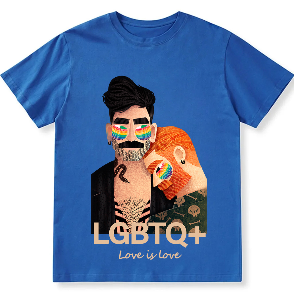 Lgbtq+ Love Is Love Unisex Fit Cotton T-Shirt wearishow