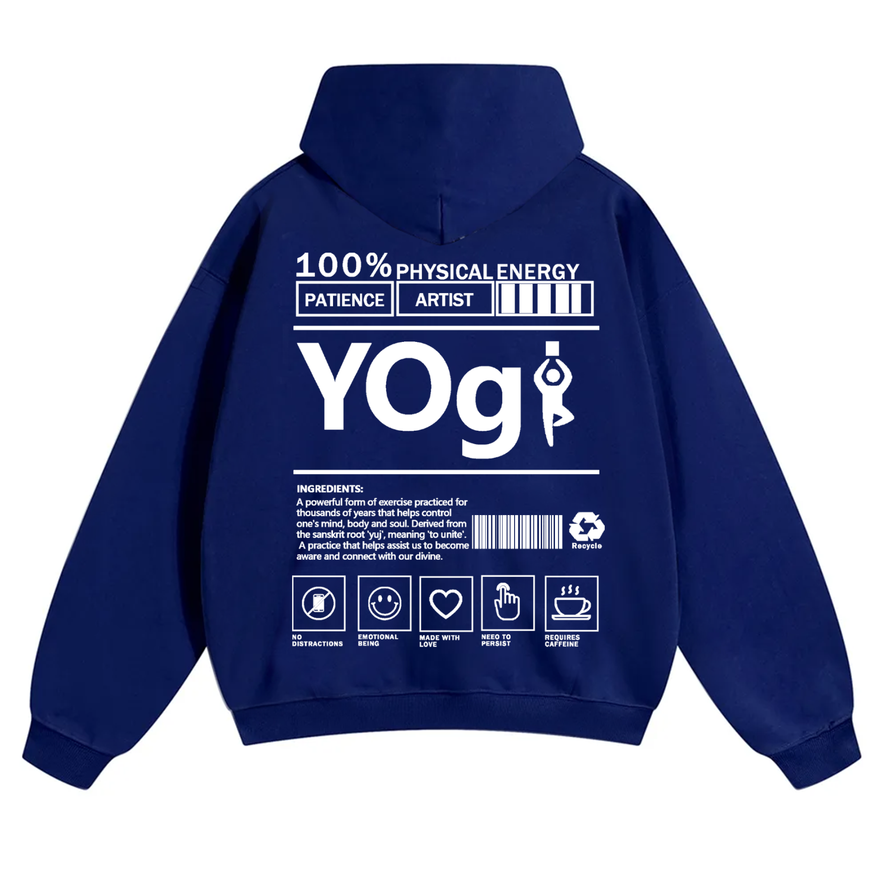 Yogi Solid Color Unisex Hoodie