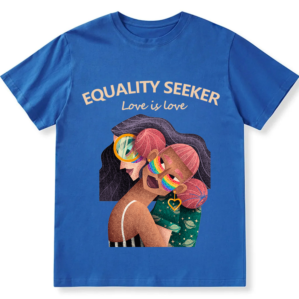 Equality Seeker Love Is Love Unisex Fit Cotton T-Shirt wearishow