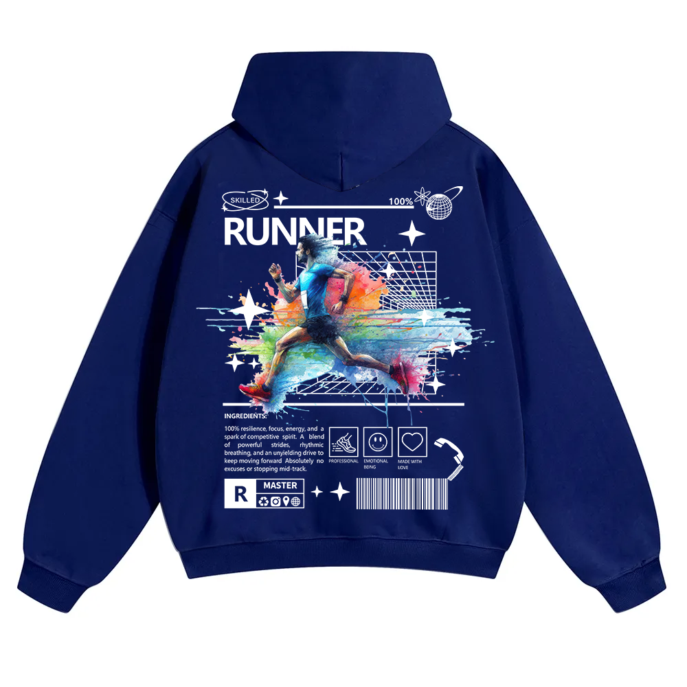 Runner Unisex Solid Color Hoodie wearishow