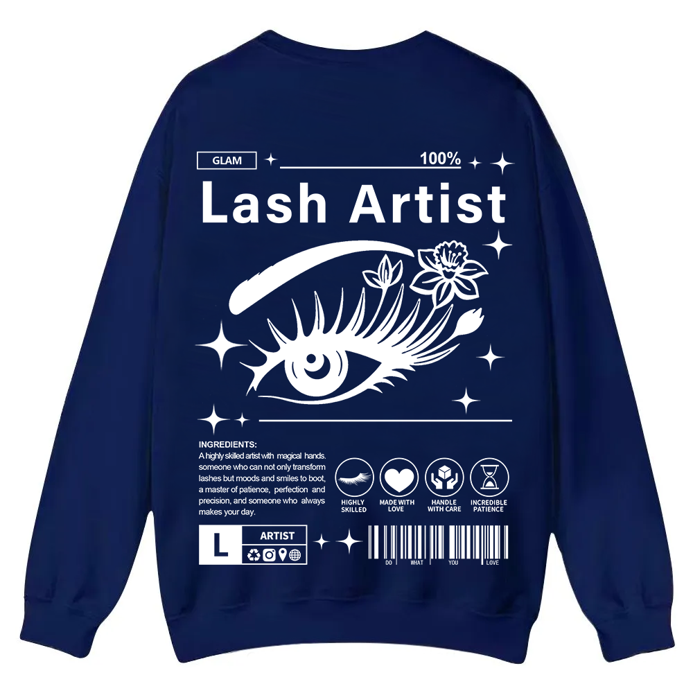 Lash Artist Casual Crewneck Sweatshirt wearishow