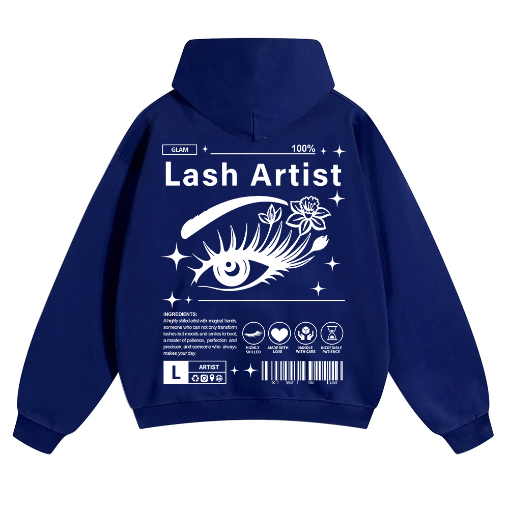 Lash Artist Unisex Solid Color Hoodie wearishow