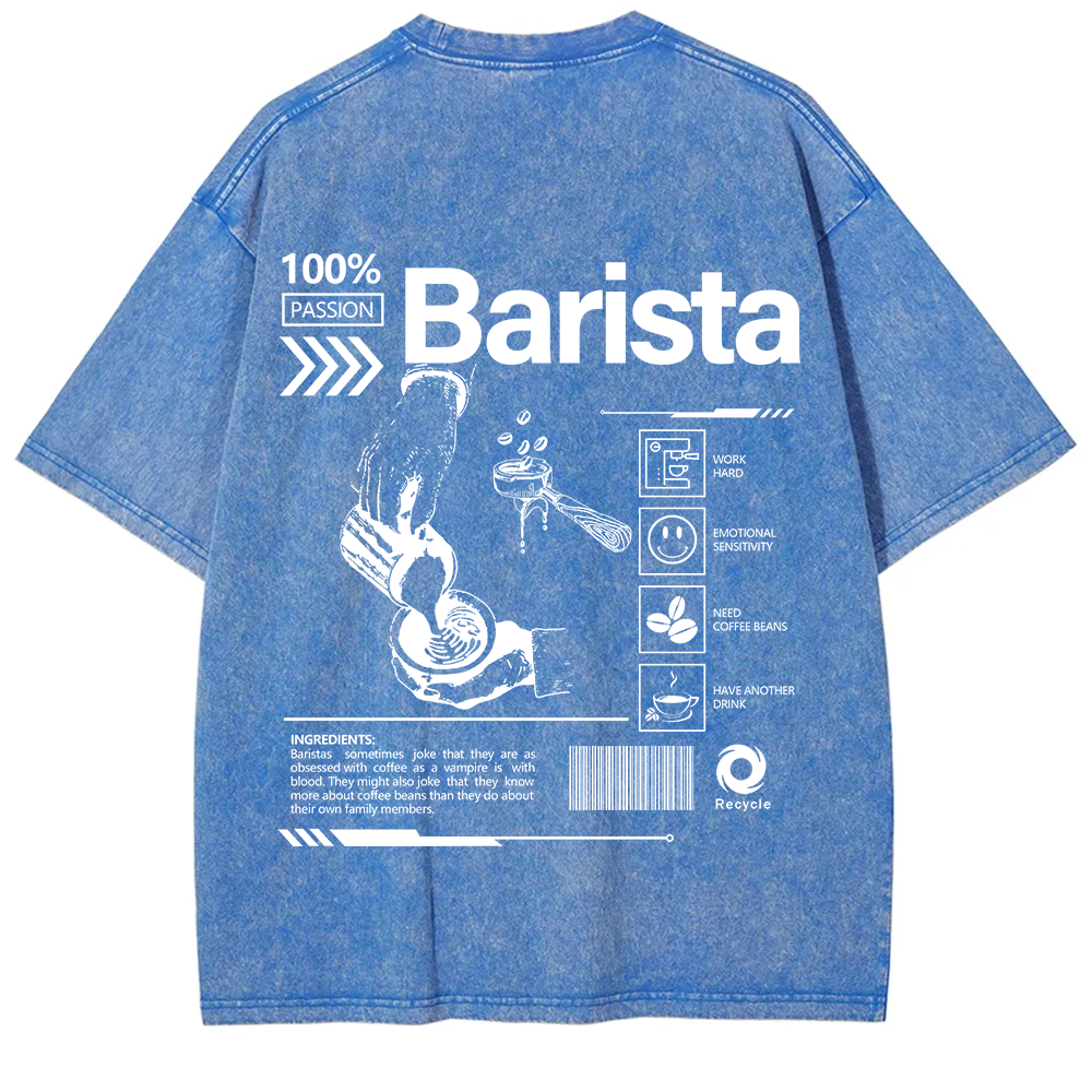 Barista Unisex Fit Washed T-Shirt