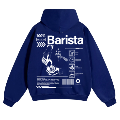 Barista Unisex Solid Color Hoodie wearishow