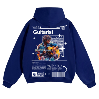 Guitarist Unisex Solid Color Hoodie wearishow
