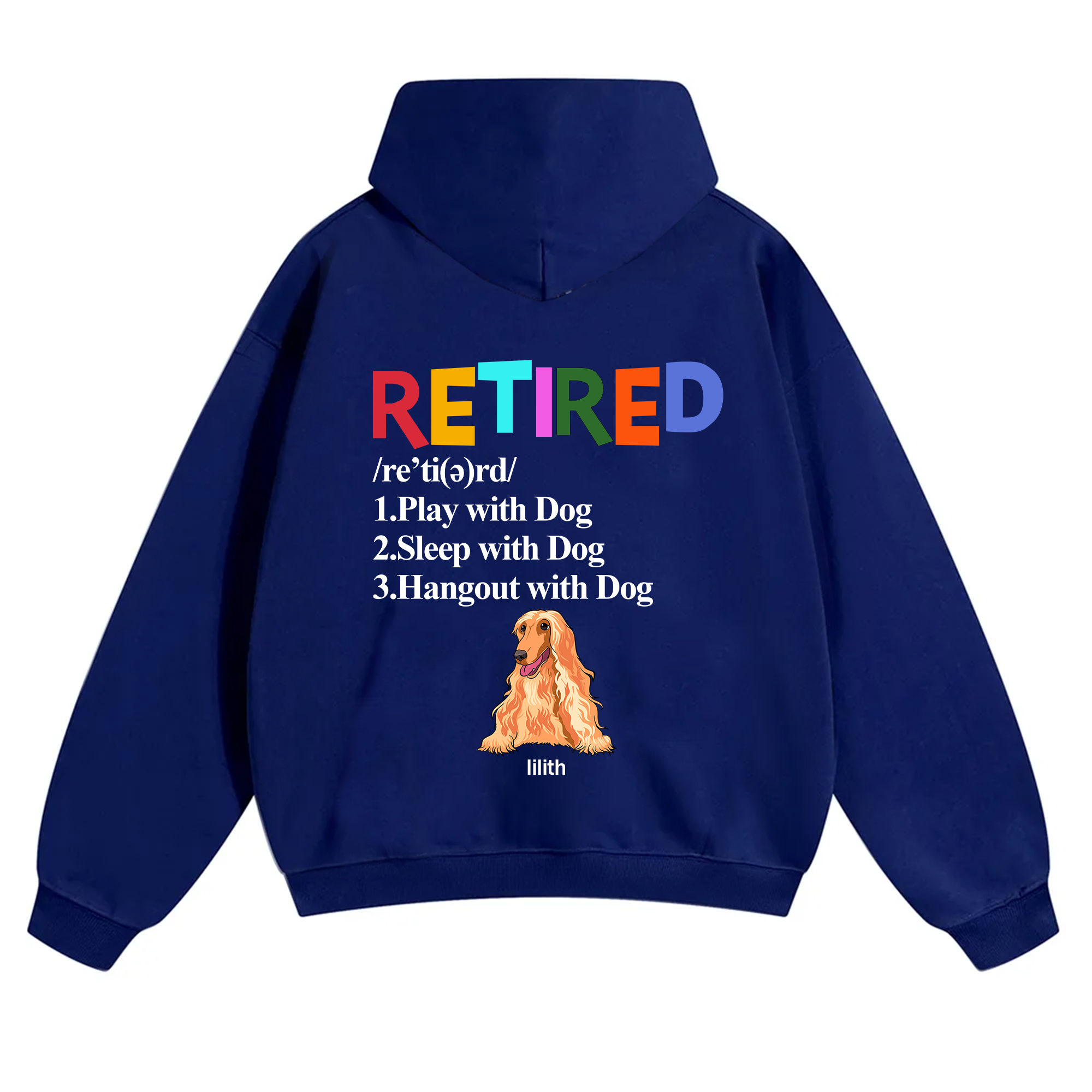 Retired,Play With Dog - Personalized Custom Unisex Hoodie
