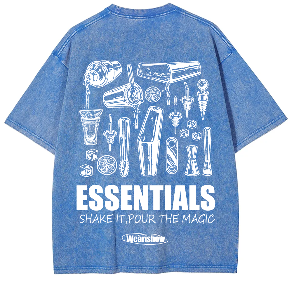 Bartender Essentials Unisex Fit Washed T-Shirt