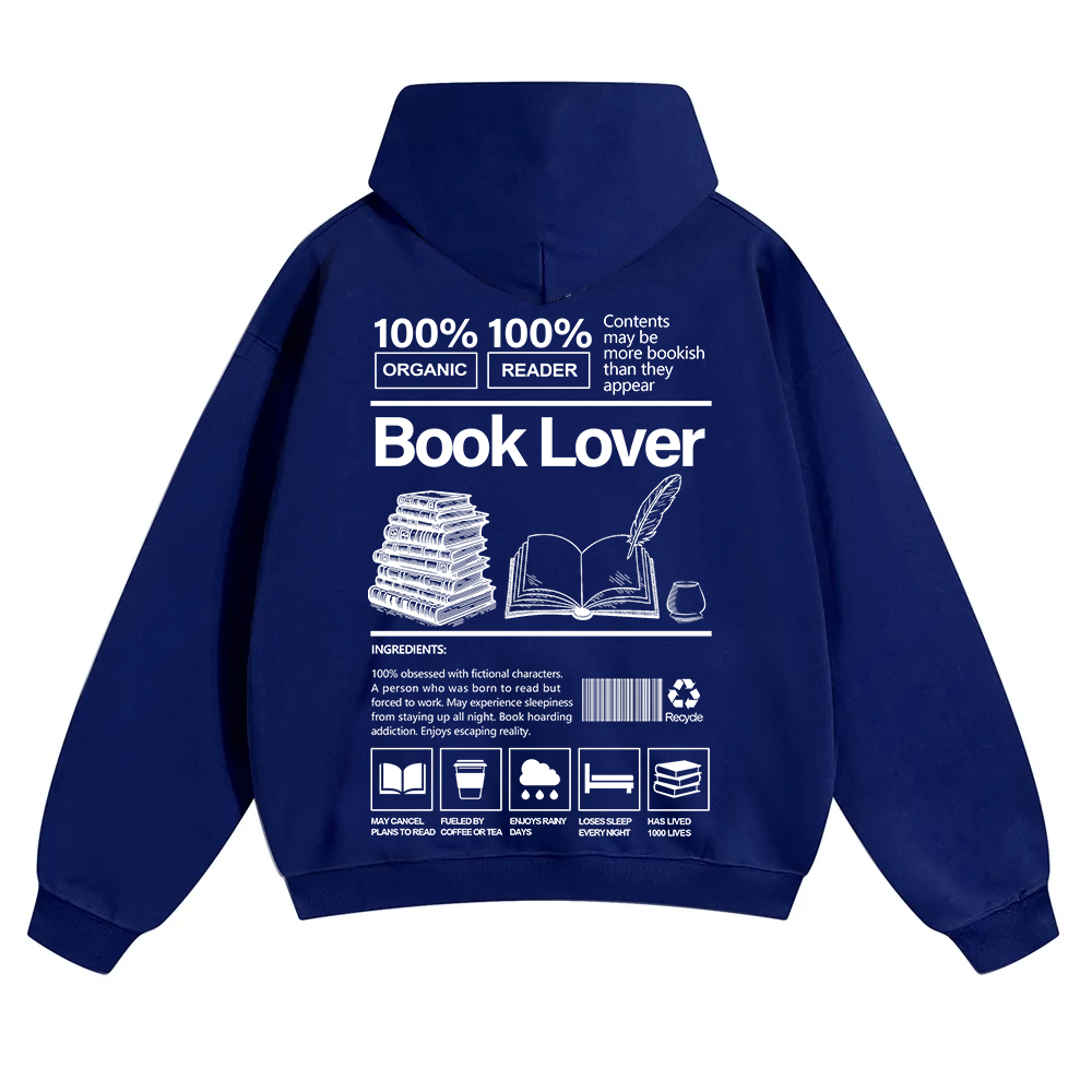 Book Lover Unisex Solid Color Hoodie wearishow