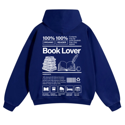Book Lover Unisex Solid Color Hoodie wearishow