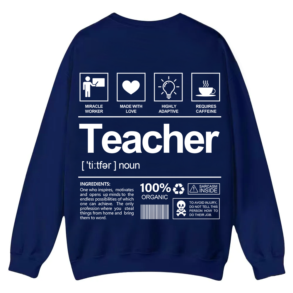 Teacher Casual Crewneck Sweatshirt wearishow