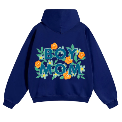 Boy Mom Unisex Solid Color Hoodie wearishow