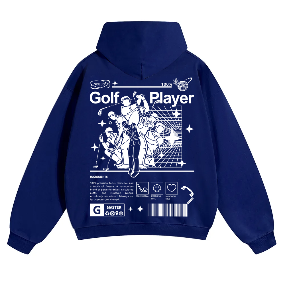 Golf Player Unisex Solid Color Hoodie wearishow