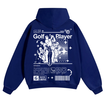 Golf Player Unisex Solid Color Hoodie wearishow
