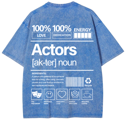 Actors Unisex Fit Washed T-Shirt