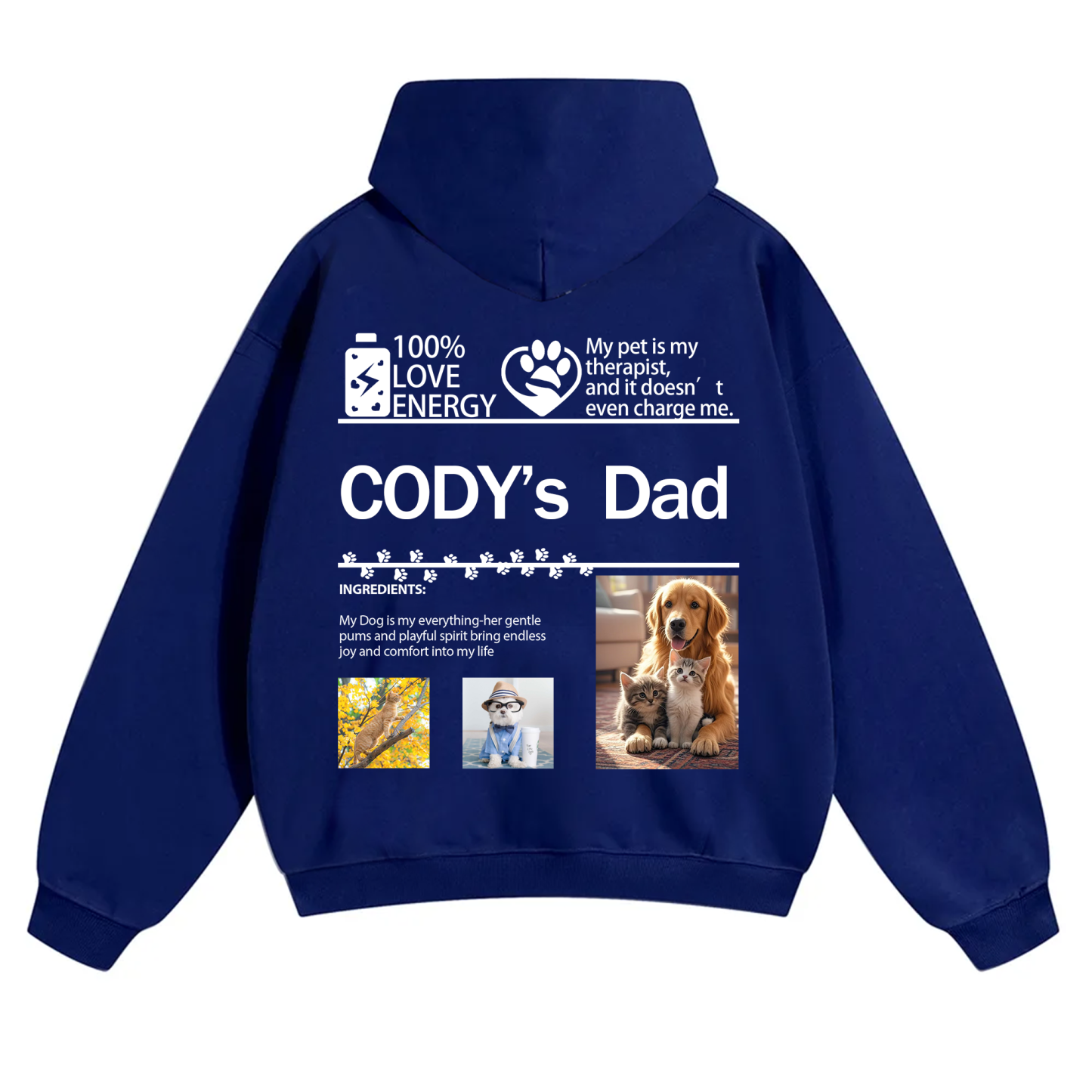 Pet Photo Creative Customized Unisex Hoodie