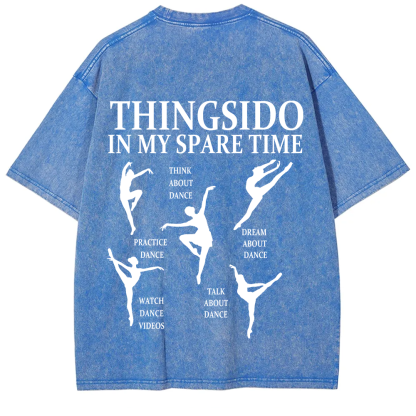 Thingsido In My Spare Time  Unisex Fit Washed T-Shirt