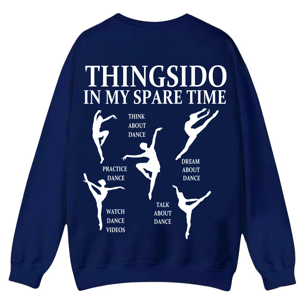 Thingsido In My Spare Time  Casual Crewneck Sweatshirt wearishow wearishow
