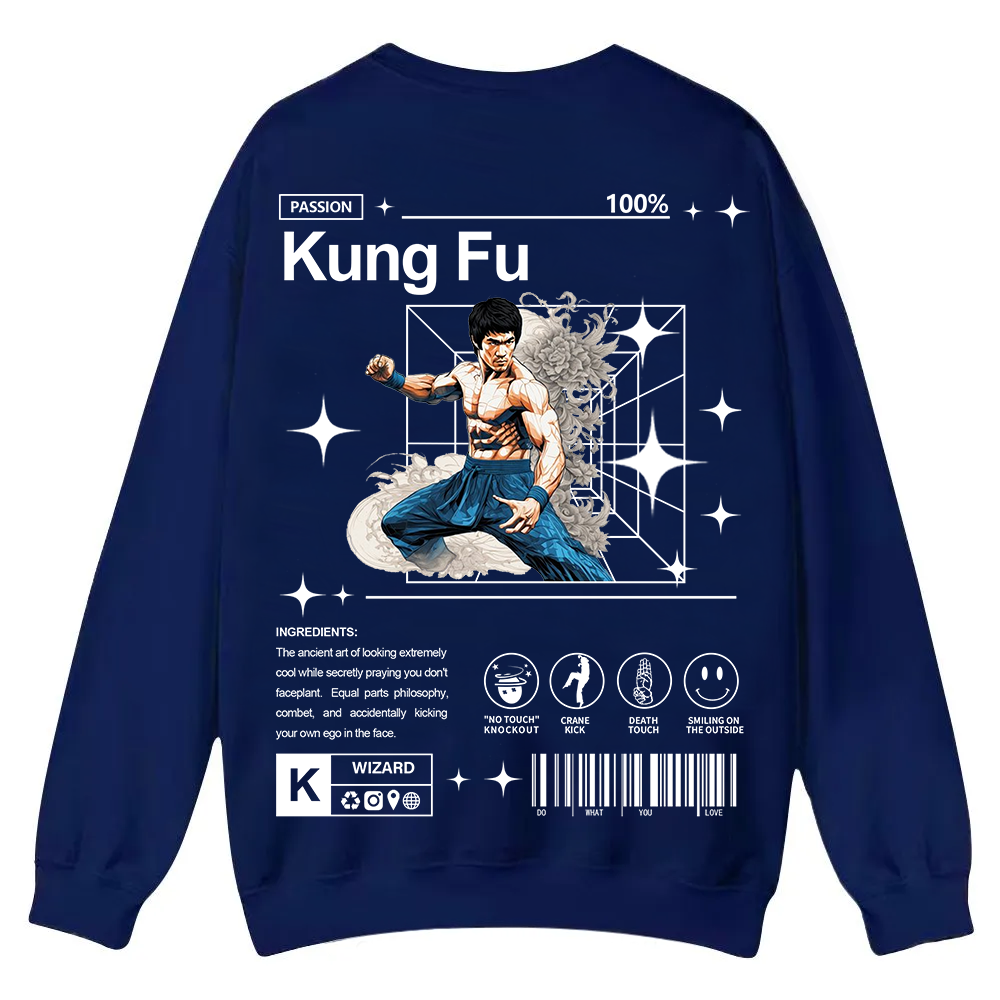 Kung Fu Casual Crewneck Sweatshirt wearishow wearishow
