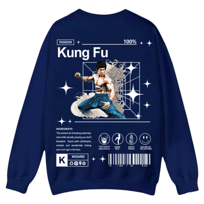 Kung Fu Casual Crewneck Sweatshirt wearishow wearishow