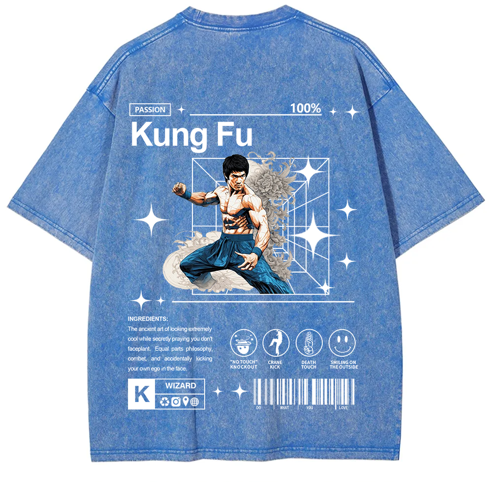 ThinKung Fu Unisex Fit Washed T-Shirt