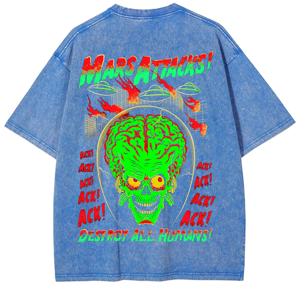 Unisex Vintage Washed Mars Attacks T-Shirt