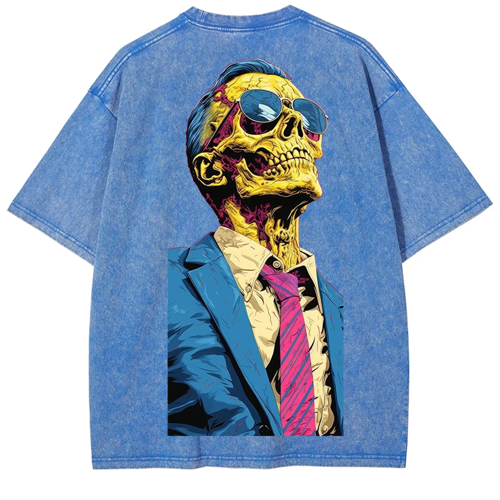 Unisex Fantasy Fashion Skull Art Illustration Printed Classic T-Shirt