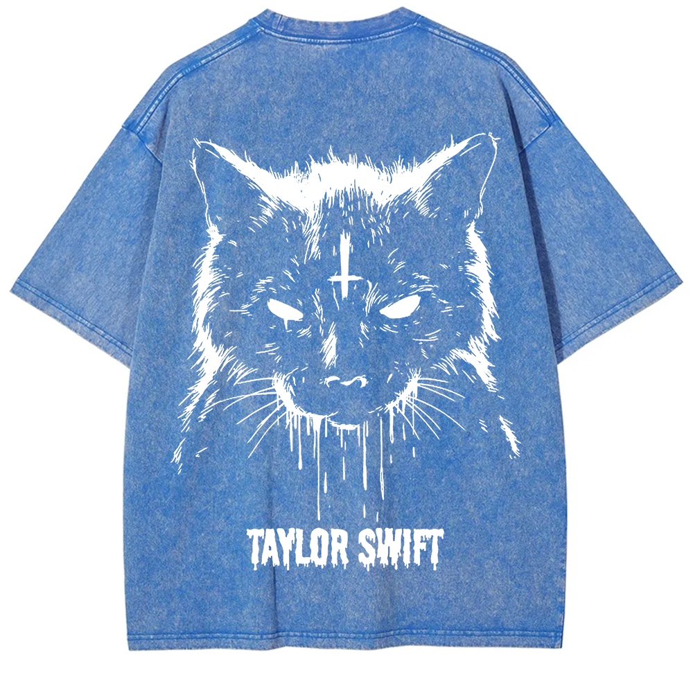 Unisex Vintage Washed Taylor Swift Singer T-Shirt