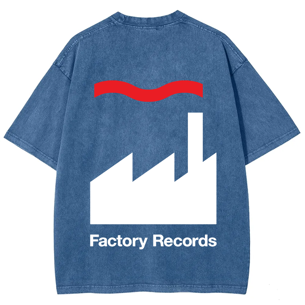 Unisex Factory Records Company Washed T-Shirt